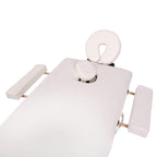 POHJOLAN URHEILUTARVIKE Taitettava Matkahierontapöytä 3V Puinen, 195x68cm, Valkoinen