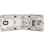 POHJOLAN URHEILUTARVIKE Taitettava Hierontapöytä Premium Alu 3V, 195x70cm, Valkoinen