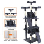 POHJOLAN LEMMIKKITARVIKE Kissan kiipeily-/raapimispuu 170 cm, Tumman Harmaa