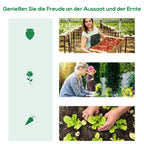 Matala kasvutunneli verkkoikkunoilla, 300 x 80 x 45 cm, vihreä