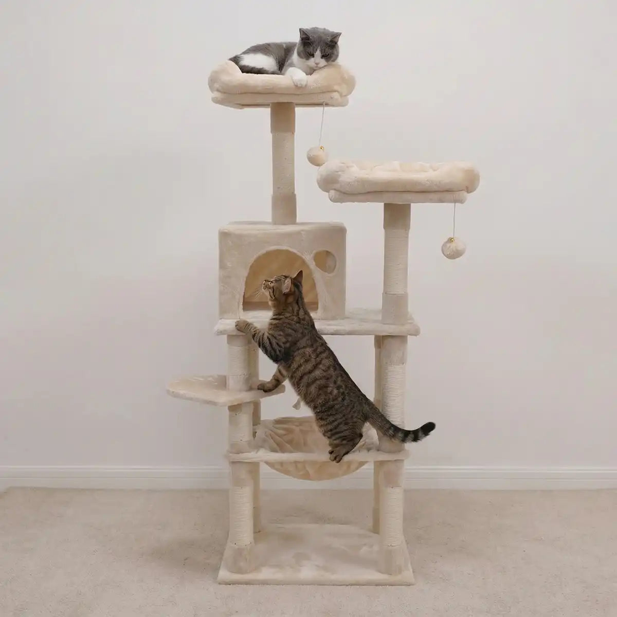 Pohjolan Lemmikkitarvike Kissan kiipeily-/raapimispuu 143 cm, beige