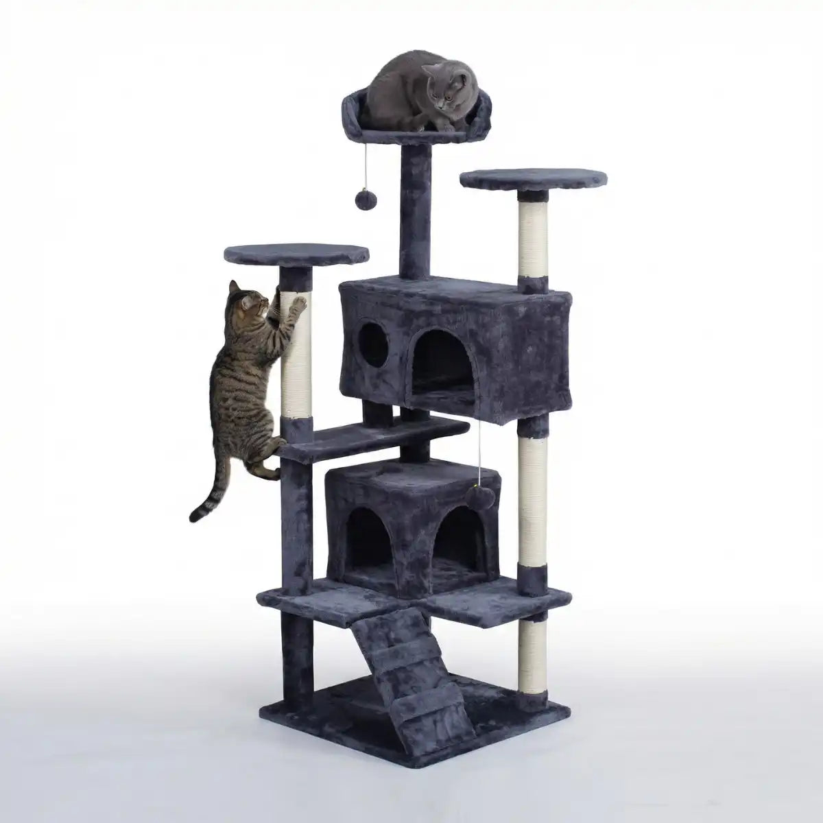 Pohjolan Lemmikkitarvike Kissan kiipeily-/raapimapuu 139 cm, Harmaa