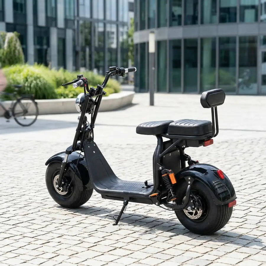 Elscooter för två personer 1000 W – 2 x 60 V 12 Ah, upp till 80 km, 25 km/h