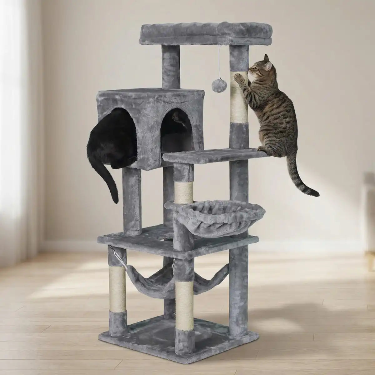 NordDjur Kattklösstativ 131 cm Ljusgrå