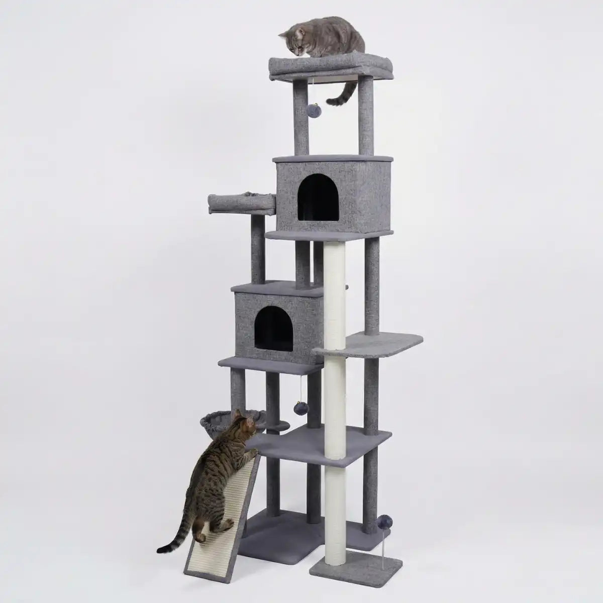 Pohjolan Lemmikkitarvike Kissan raapimispuu 192cm Vaalean harmaa