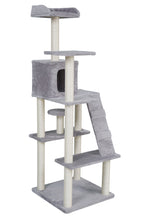 Pohjolan Lemmikkitarvike Kissan raapimis-/kiipeilypuu 170cm, vaalean harmaa