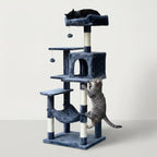 Pohjolan Lemmikkitarvike Kissan kiipeily-/raapimapuu 143 cm, tumman harmaa