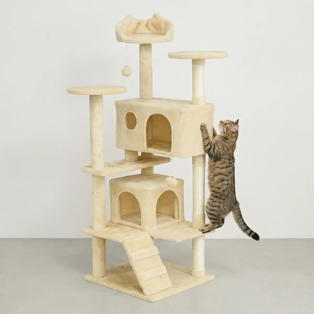 Pohjolan Lemmikkitarvike Kissan kiipeily-/raapimapuu 139 cm, Beige