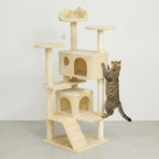 Pohjolan Lemmikkitarvike Kissan kiipeily-/raapimapuu 139 cm, Beige