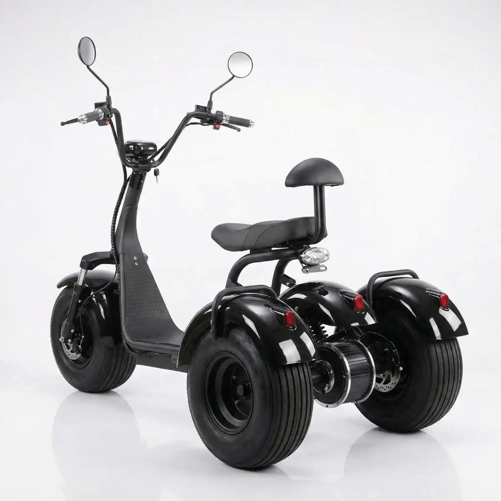 Kolmirenkainen sähköskootteri 1000W – 60V 20Ah, jopa 60 km, 2-paikkainen