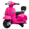 Lasten sähkömopo Mini Vespa GTS litiumakulla, selkänoja ja tukipyörät, 1,5–3 v, pinkki
