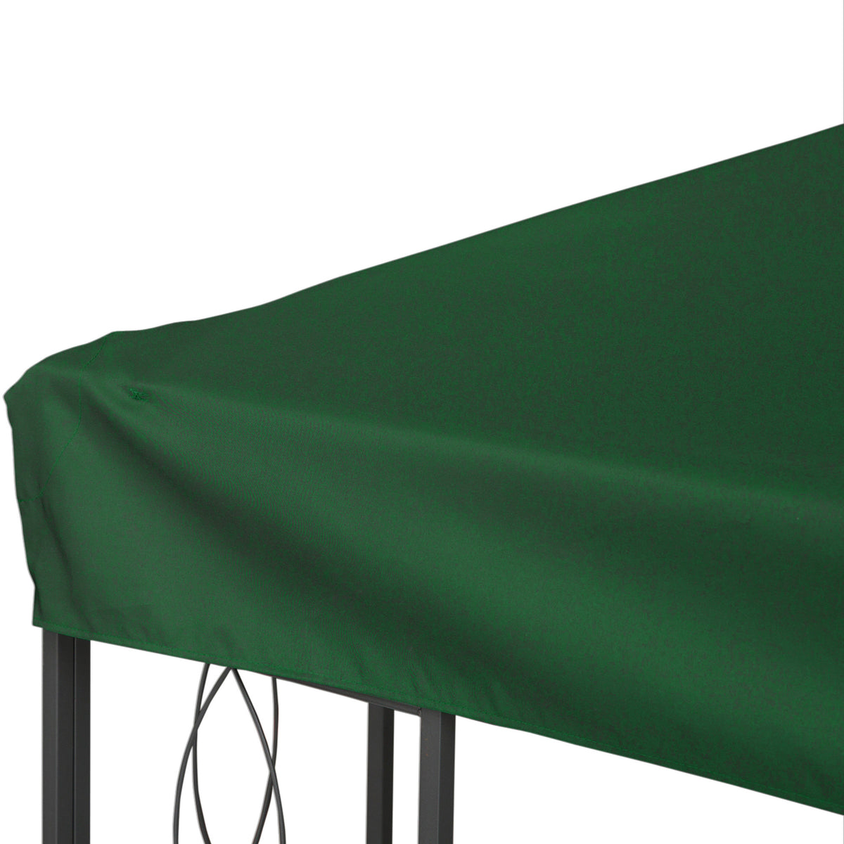 Varakatto 3 x 4 m paviljonkiin, kaksoiskatto, vihreä