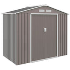Peltivaja liukuovilla, 2,13 x 1,30 x 1,85 m, harmaa