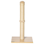 Kissan raapimispylväs sisalköydellä ja pallolla, 60 cm, beige/tammi