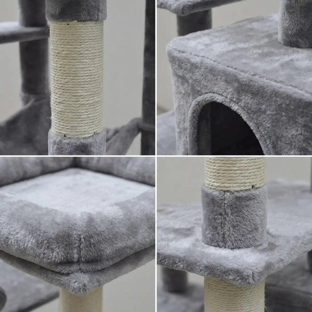 NordDjur Klättrings-/klösstång för katter 143 cm, ljusgrå