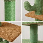 NordDjur Kattklätter-/klösstång 229–275 cm, grön kaktus