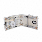 POHJOLAN URHEILUTARVIKE Taitettava Hierontapöytä Premium Alu 3V, 195x70cm, Valkoinen