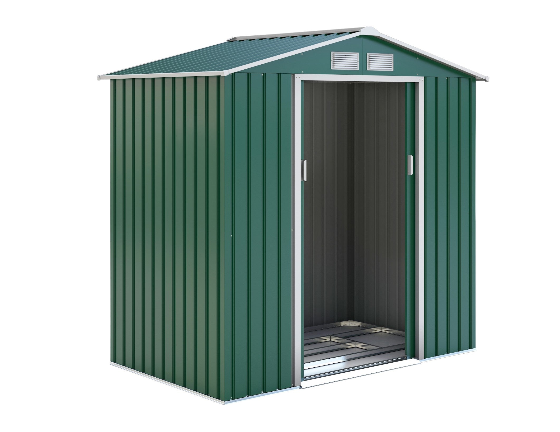 POHJOLA GARDEN Pihavaja 2,7m2 Puutarhavaja, Peltivarasto, Työkaluvaja Vihreä + sokkeli