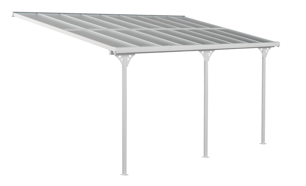 POHJOLA GARDEN Terassikatos 5.56 x 3.00m Valkoinen, EXTRA STRONG 6mm paneeli