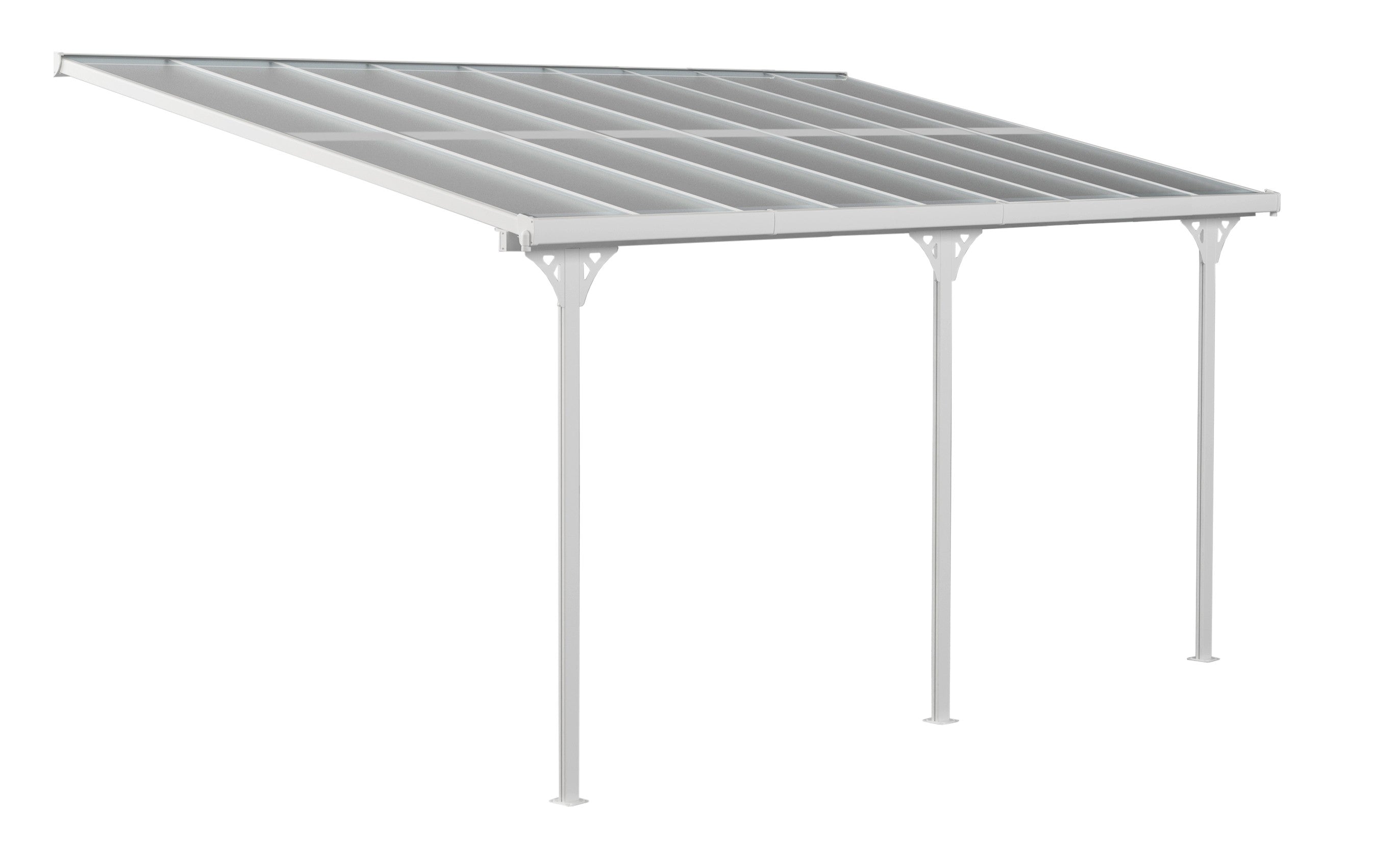 POHJOLA GARDEN Terassikatos 5.56 x 3.00m Valkoinen, EXTRA STRONG 6mm paneeli