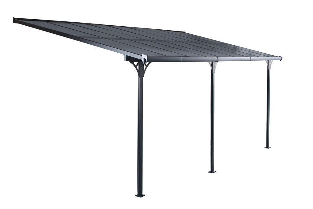 POHJOLA GARDEN Terassikatos 5.56 x 3.00m Harmaa, EXTRA STRONG 6mm Paneeli