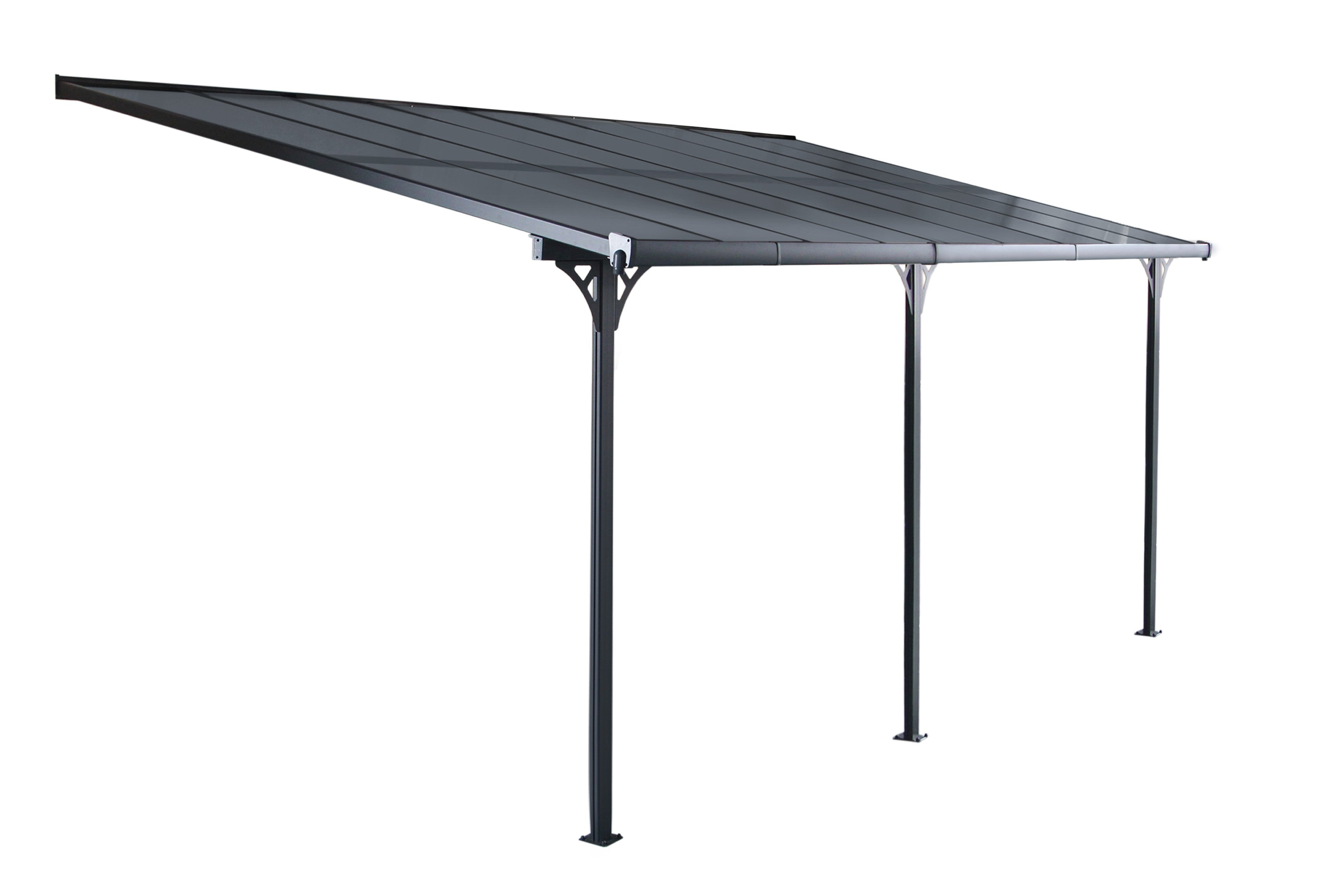 POHJOLA GARDEN Terassikatos 5.56 x 3.00m Harmaa, EXTRA STRONG 6mm Paneeli