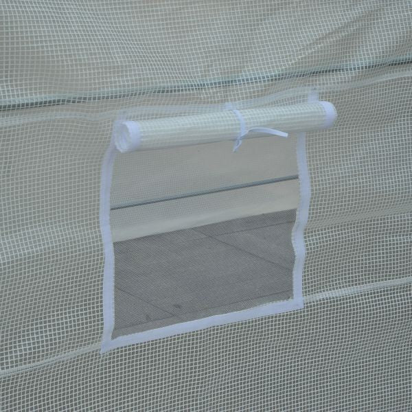 kasvihuone 4,5 x 2 x 2m, valkoinen