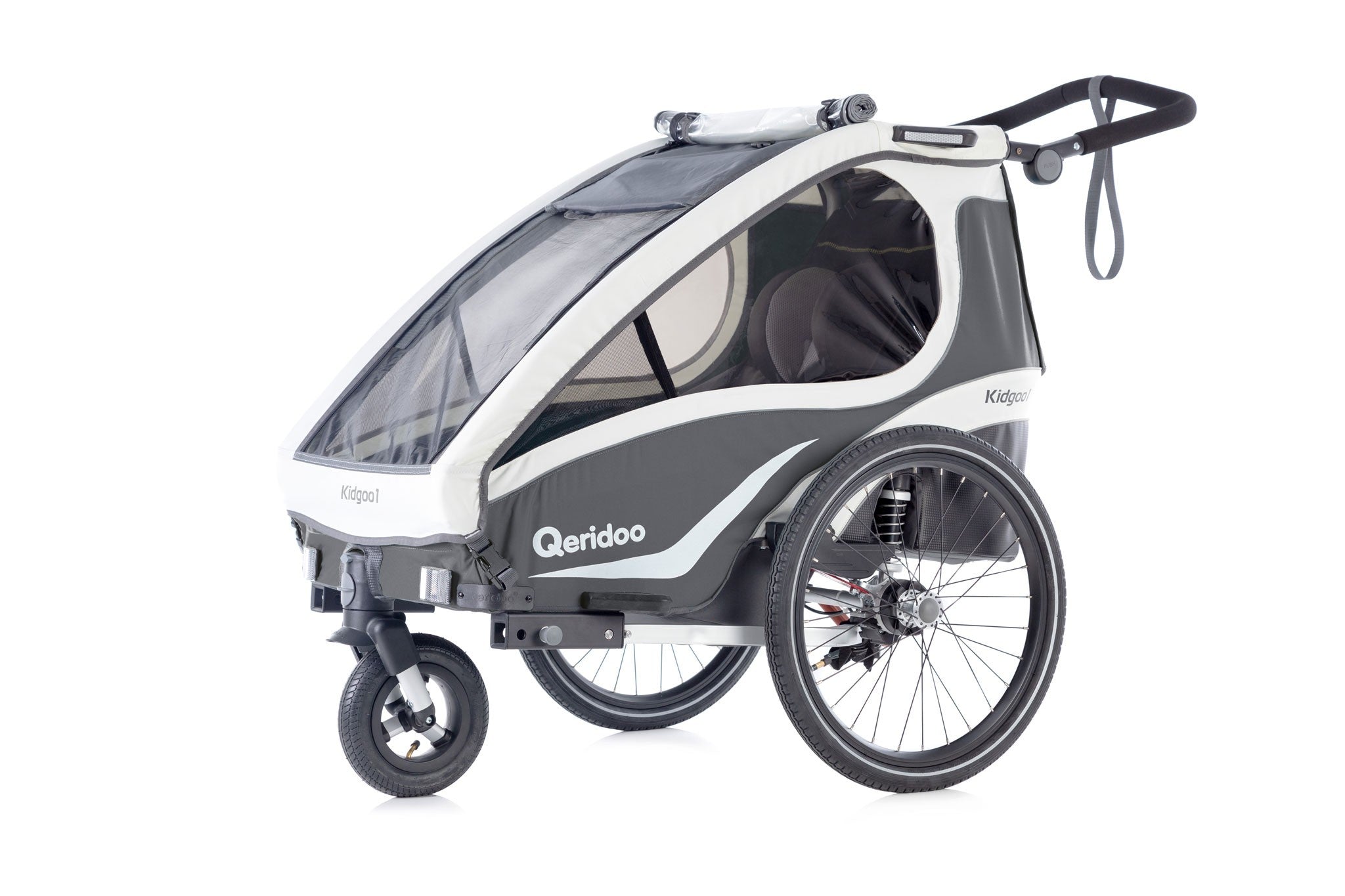Qeridoo KidGoo1 polkupyörän peräkärry, antrasiitti