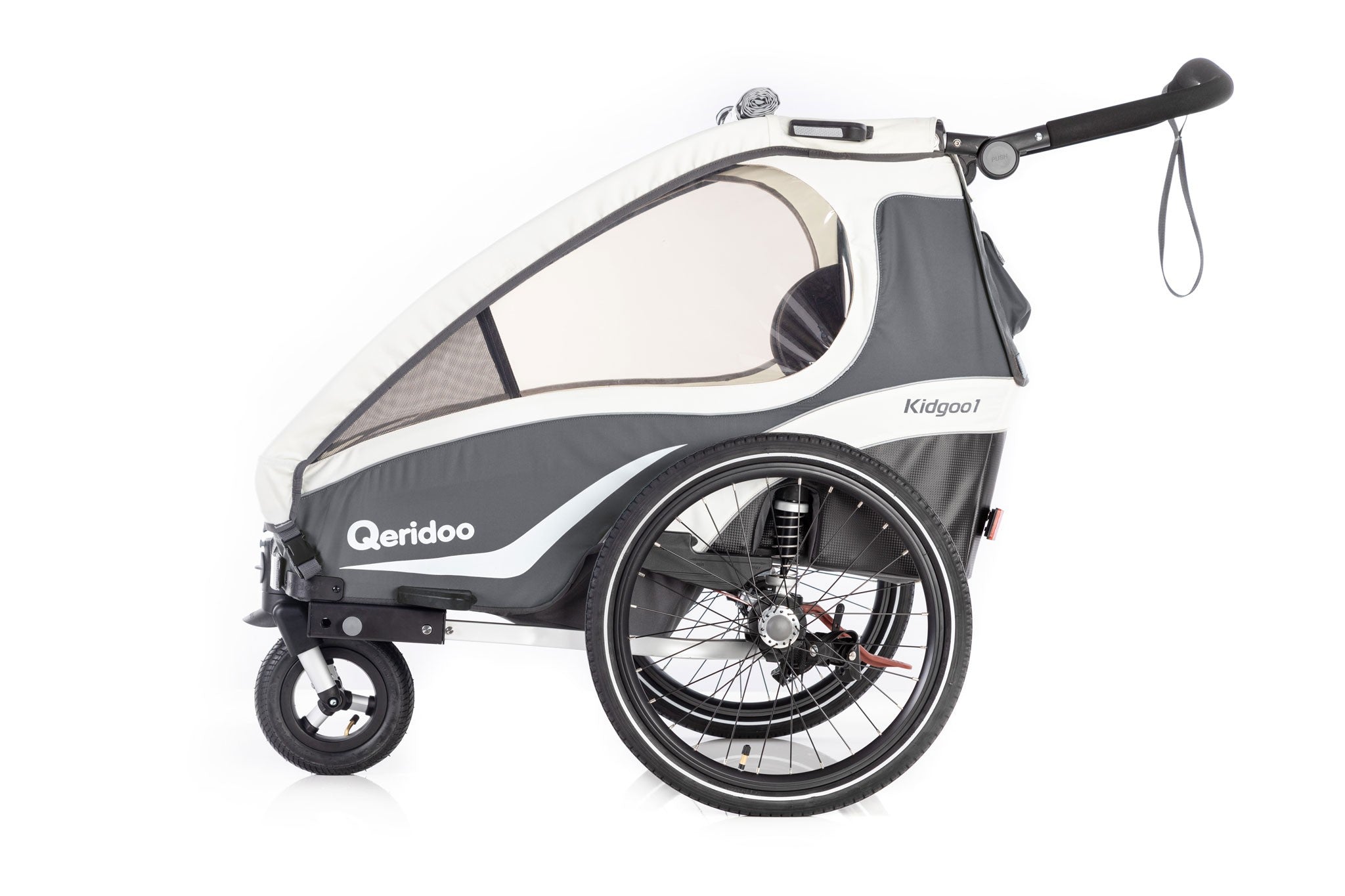 Qeridoo KidGoo1 polkupyörän peräkärry, antrasiitti