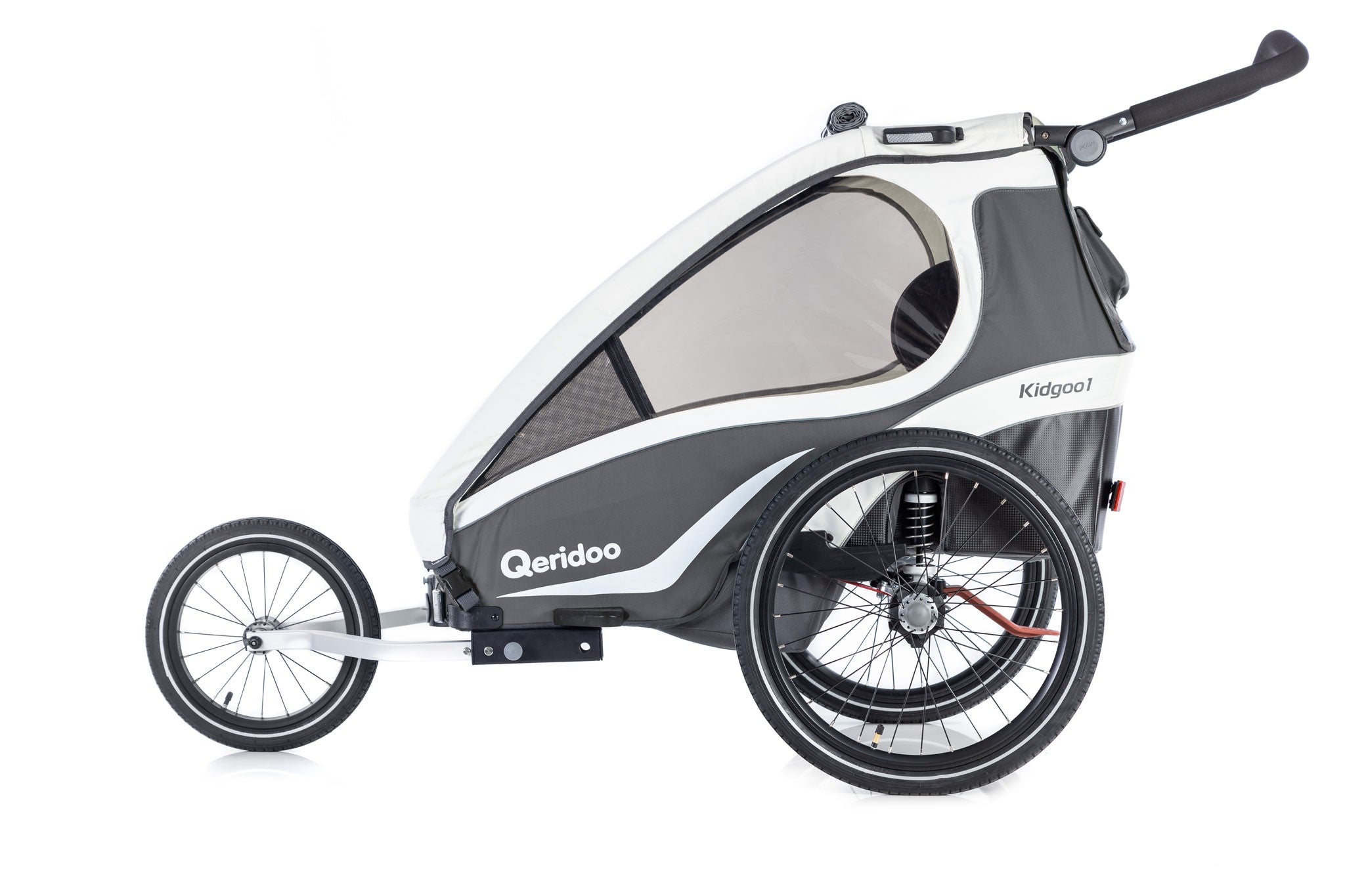 Qeridoo KidGoo1 polkupyörän peräkärry, antrasiitti