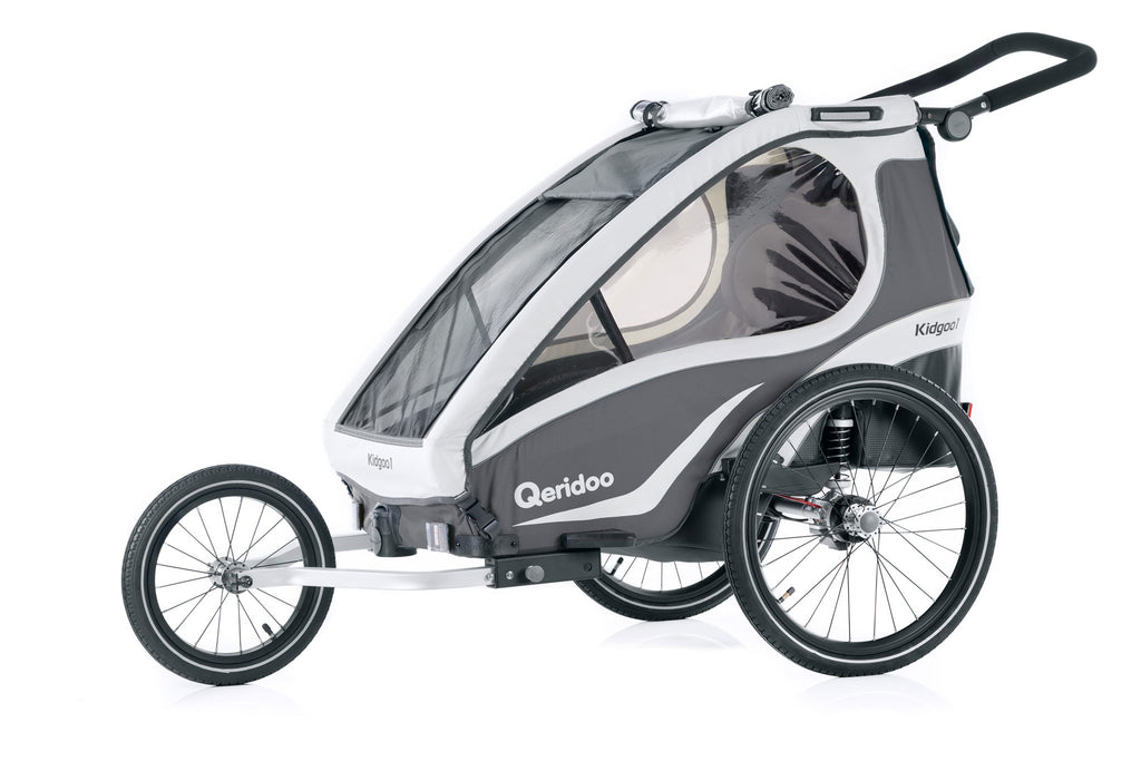 Qeridoo KidGoo1 polkupyörän peräkärry, antrasiitti