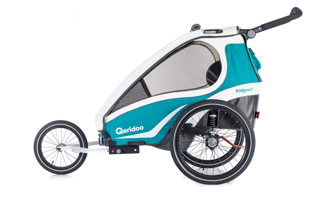 Qeridoo KidGoo2 polkupyörän peräkärry, sininen POISTO