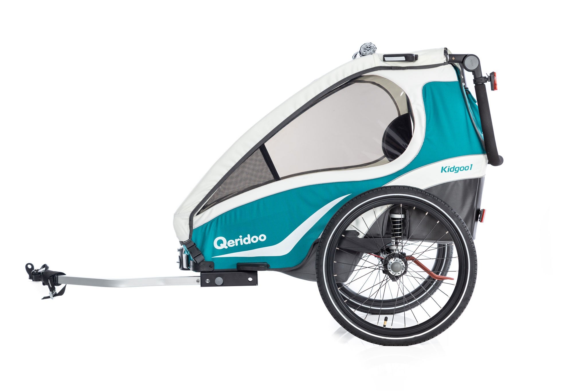 Qeridoo KidGoo2 polkupyörän peräkärry, sininen POISTO