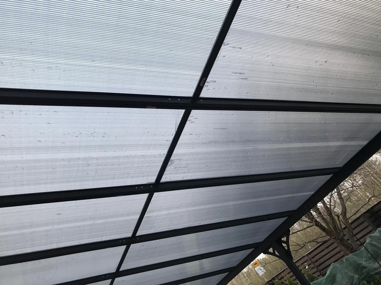 POHJOLA GARDEN Terassikatos 4.35m x 3.00m Harmaa, EXTRA STRONG 6mm paneeli