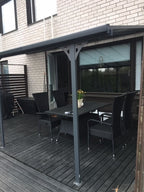 POHJOLA GARDEN Terassikatos 4.35m x 3.00m Harmaa, EXTRA STRONG 6mm paneeli