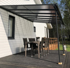 POHJOLA GARDEN Terassikatos 4.35m x 3.00m Harmaa, EXTRA STRONG 6mm paneeli