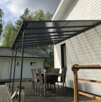 POHJOLA GARDEN Terassikatos 4.35m x 3.00m Harmaa, EXTRA STRONG 6mm paneeli