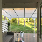 POHJOLA GARDEN Terassikatos 313x300x225-270cm, Valkoinen, EXTRA STRONG 6mm paneeli