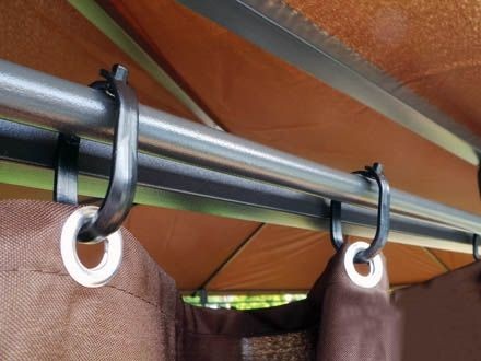 Minzo sivuverhopaviljonki 3x4m Ruskea