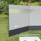Tuulensuoja ikkunakaistalla ja kantolaukulla, 440 x 140 cm, harmaa