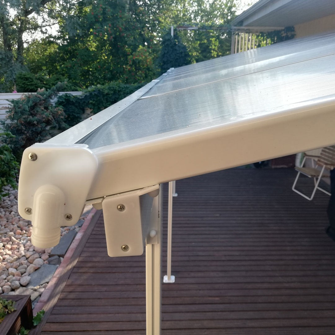 POHJOLA GARDEN Terassikatos 5.56 x 3.00m Valkoinen, EXTRA STRONG 6mm paneeli