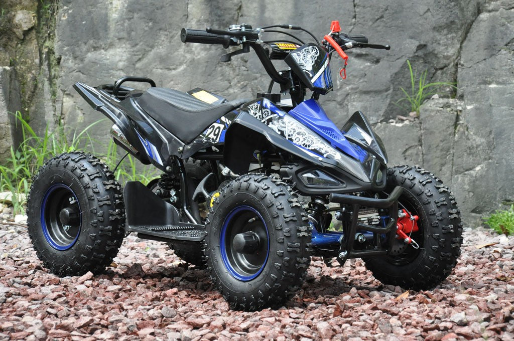 Minimotorcykel för barn 49 cc – automatisk, justerbar max 45 km/h, blå
