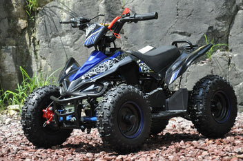 Minimotorcykel för barn 49 cc – automatisk, justerbar max 45 km/h, blå