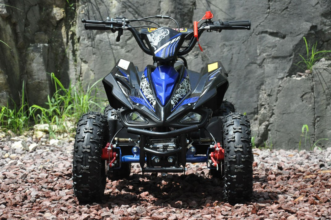 Minimotorcykel för barn 49 cc – automatisk, justerbar max 45 km/h, blå