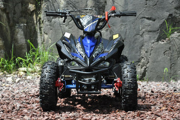 Minimotorcykel för barn 49 cc – automatisk, justerbar max 45 km/h, blå