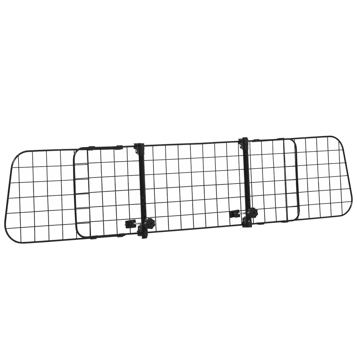 Koiraverkko auton tavaratilaan, portaattomasti säädettävä leveys 91–152 cm, korkeus 30 cm, metalli