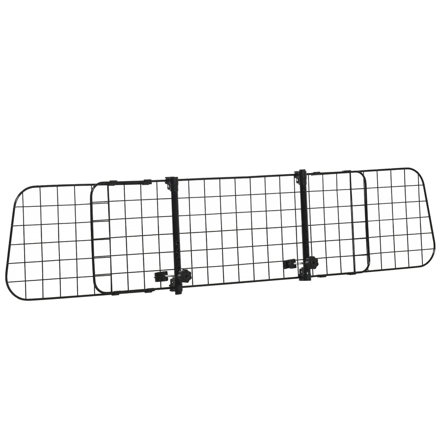 Koiraverkko auton tavaratilaan, portaattomasti säädettävä leveys 91–152 cm, korkeus 30 cm, metalli