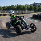 Lasten sähkökartingauto 12V, nelivaiheinen säätö, LED-valot, pehmeä lähtö, 3–6 v, musta