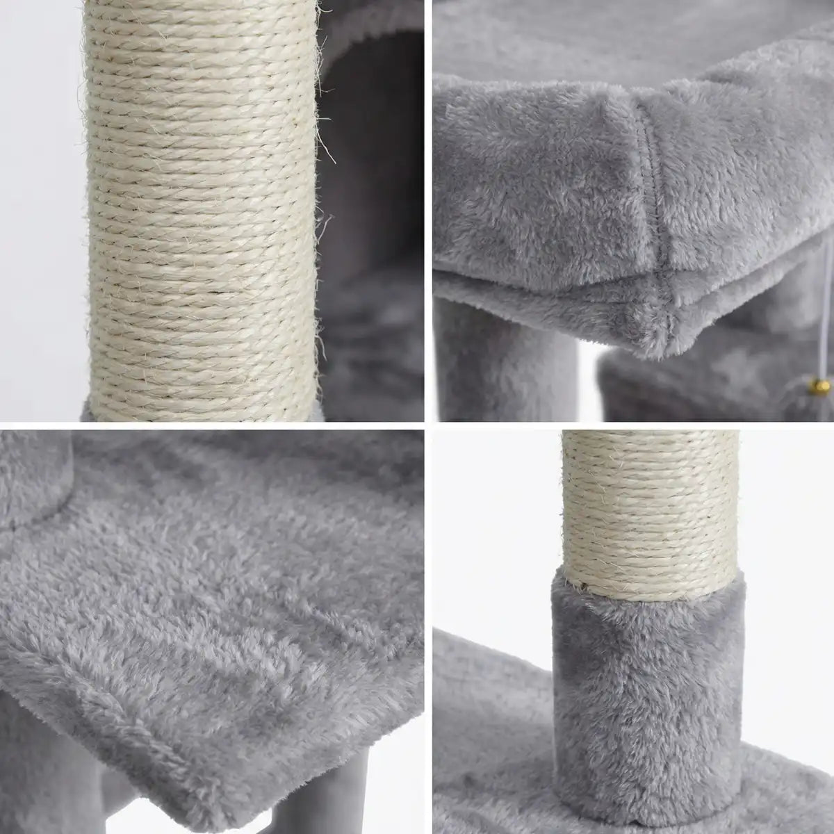 Pohjolan Lemmikkitarvike Kissan kiipeily-/raapimispuu 143 cm, Vaalea Harmaa