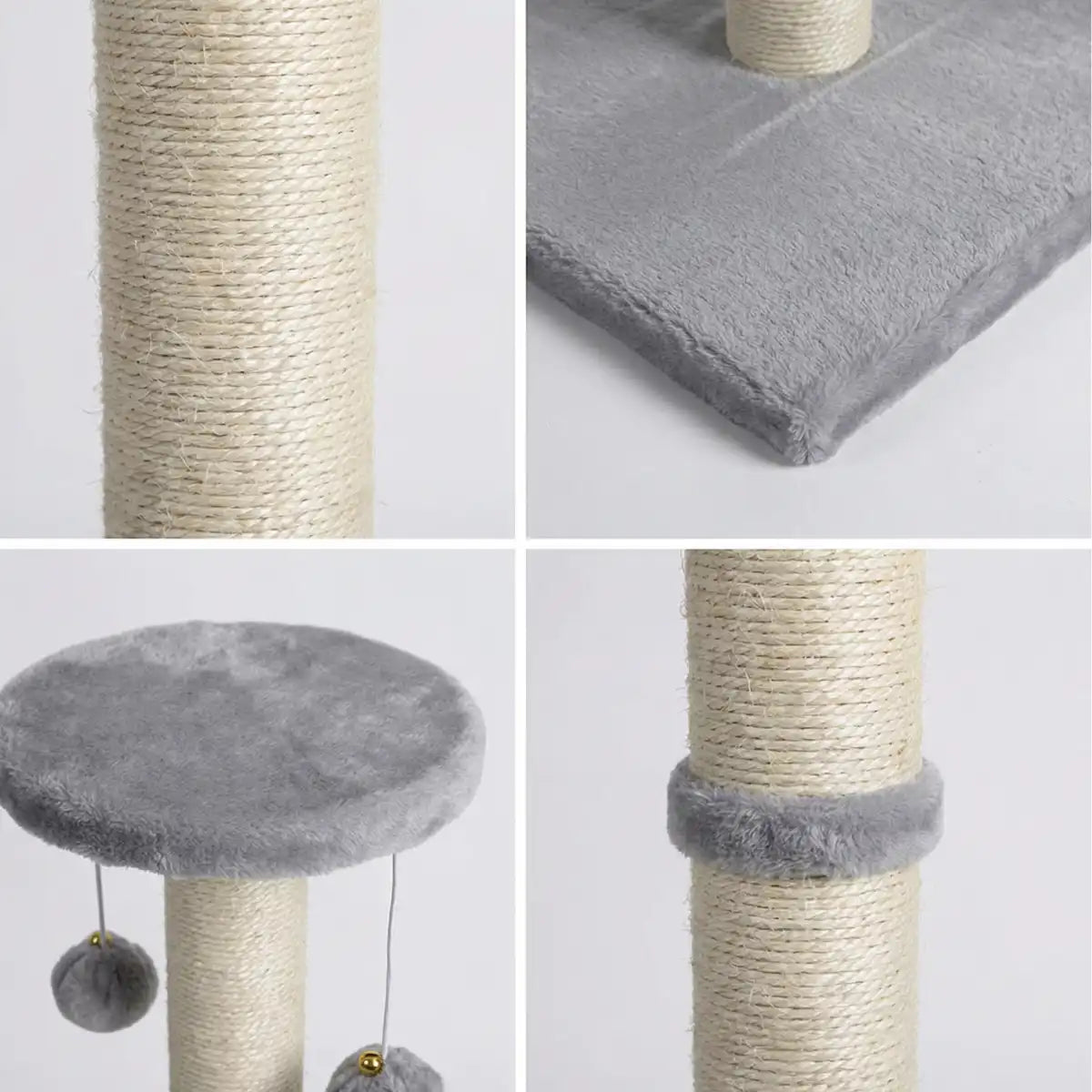 Pohjolan Lemmikkitarvike Kissan kiipeily-/raapimispuu 81 cm, Vaalean harmaa